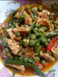 Oseng pedas tempe lumai/leuncha