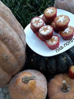 عکسی از دستور کاپ کیک کدوحلوایی 🎃🌟