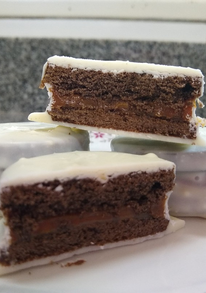 Una foto de Alfajores de chocolate
