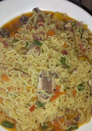 A picture of Indomie noodles.