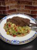 Churrasco de Carne con Ensalada de Quinoa con Vegetales!!