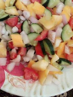 A picture of Mango salsa.