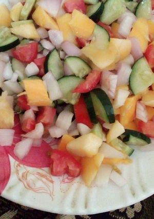 A picture of Mango salsa.