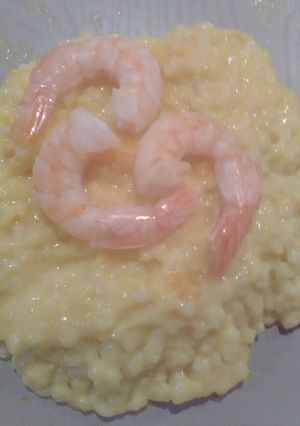 Une photo de Risotto au potimarron et crevettes #noelenruche