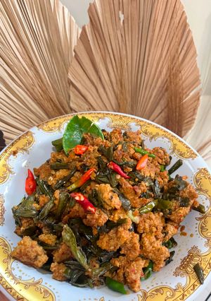 Foto resep Tumis Oncom Genjer Pedas Manis