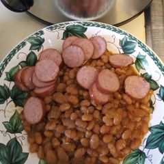 Simple Vegetarian Baked Beans in Slow Cooker A picture of Simple Vegetarian Baked Beans in Slow Cooker.