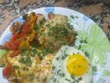 Salteado de verduras y provoleta y algo más