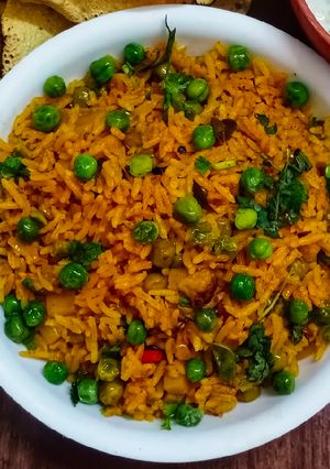 A picture of Green peas pulao.