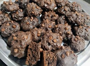 Una foto de Galletitas de cacao y copos de maíz tipo afganas
