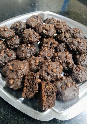 Una foto de Galletitas de cacao y copos de maíz tipo afganas
