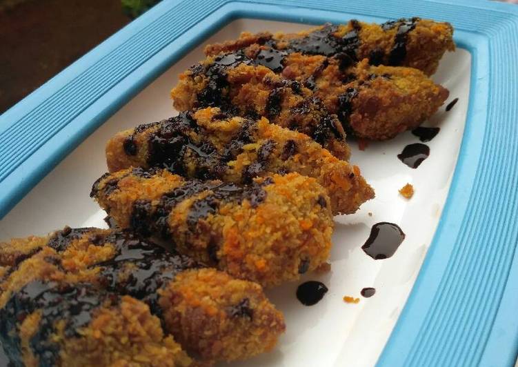 Pisang nuget saus coklat