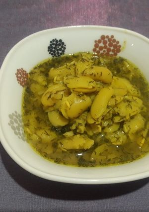 عکسی از دستور باقالاقاتق غذای شمالی 😋😋