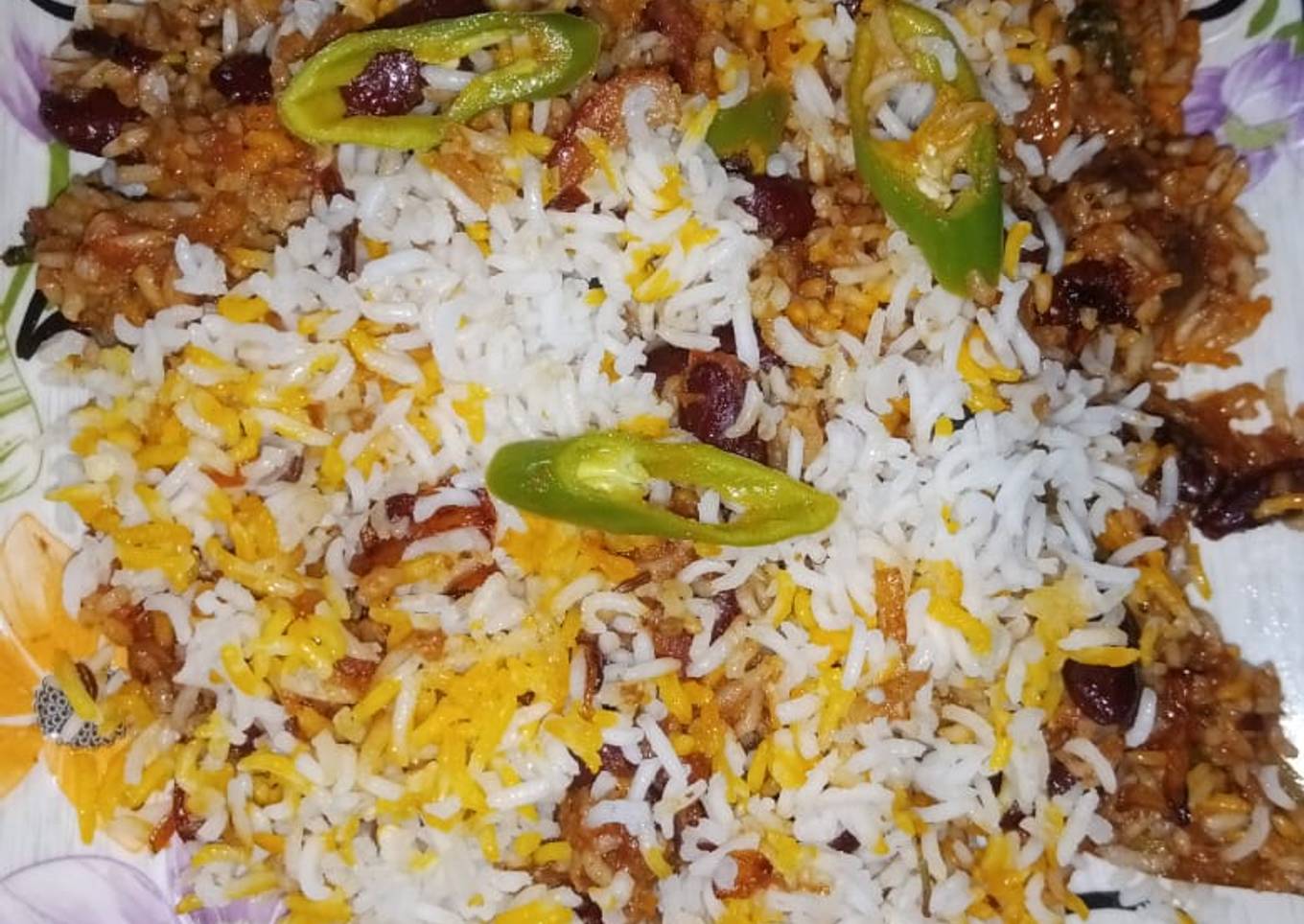 Lal lobia biryani