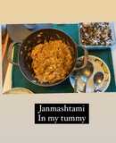 Sweet poha and chickpeas/ chana upkari