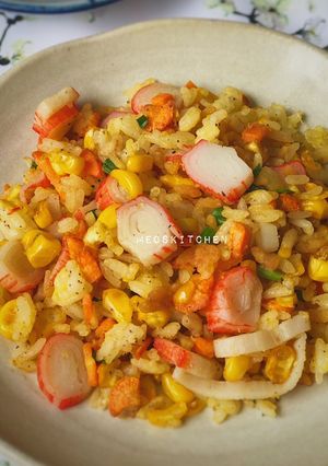 Hình của món Cơm Chiên (Rang) Thanh Cua Ngũ Sắc.