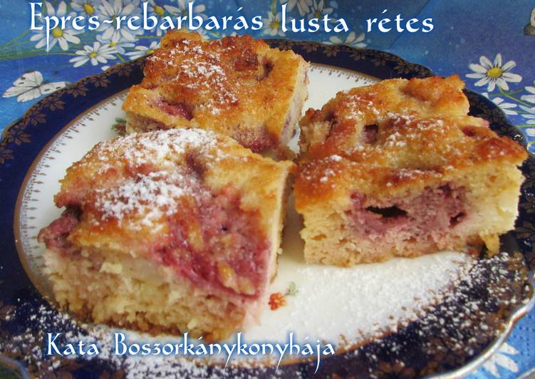 Epres-rebarbarás lusta asszony rétese (Gluténmentes)
