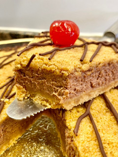 Una foto de Tarta mousse de chocolate con cumbré