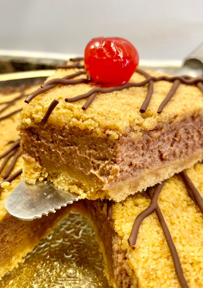 Una foto de Tarta mousse de chocolate con cumbré