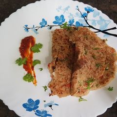 Oats vegetable chillas A picture of Oats vegetable chillas.