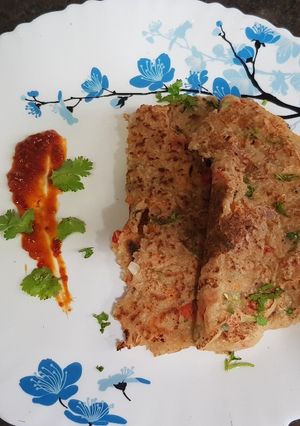 A picture of Oats vegetable chillas.