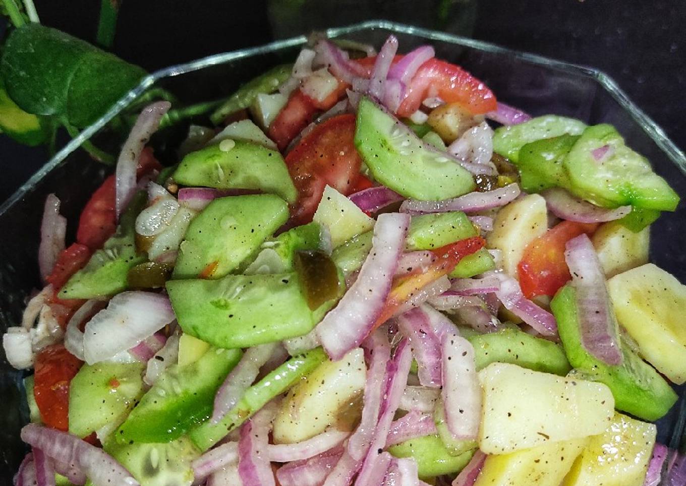 Fresh Salad 🥗 With Potato 🥔