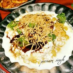 Aloo tikki chat A picture of Aloo tikki chat.