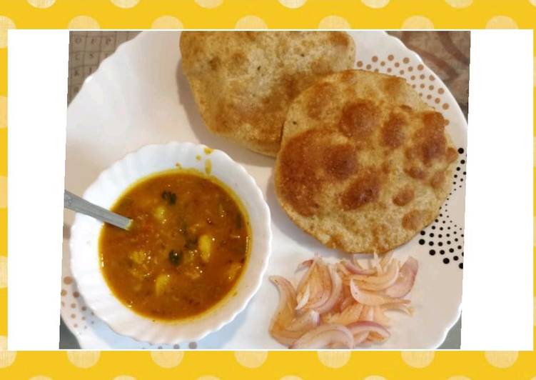 How to  Poori with Potato Curry