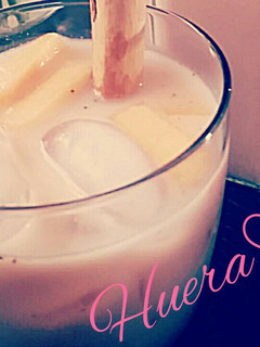 Una foto de Agua Fresca de Horchata de Melón