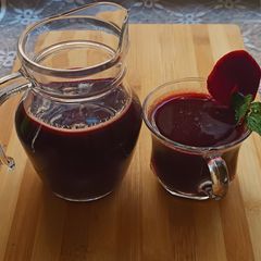 A picture of Spinach Watermelon Beetroot Power Punch ~~ Energizing Fitness Elixir.