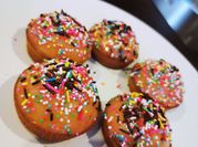 A picture of baked donuts self rising flour