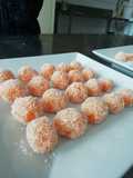 Trufas de zanahoria y coco