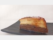 Una foto de chocoflan al microondas
