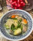 Canh brussels sprouts và Kim châm