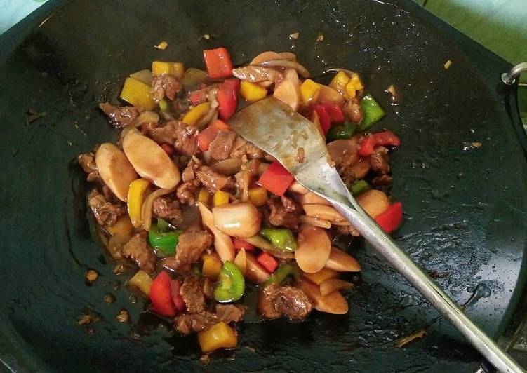 Daging sapi&sosis lada hitam ala mama tisha 👌