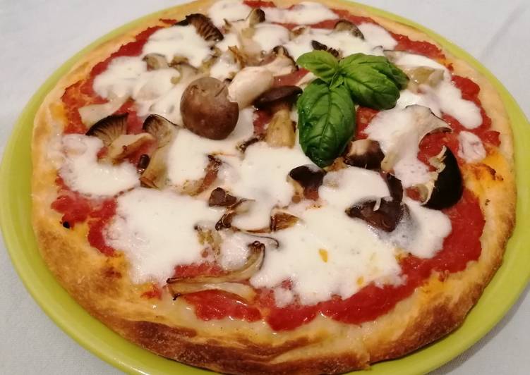 Easiest Way to Prepare Any-night-of-the-week Pizza ai funghi cardoncelli🍄🤩