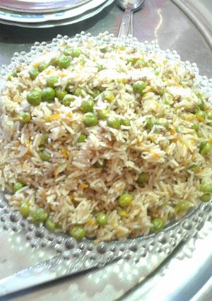 صورة لوصفة رز ببازيلاء