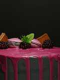 Chocoblackberry cake