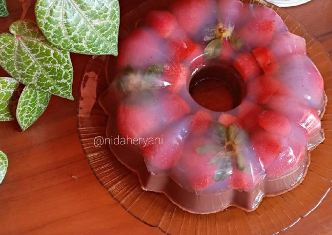 Resep Puding Coklat Strawberry Oleh Nida Heryani Cookpad