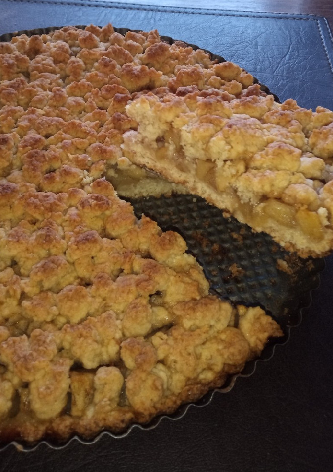 Una foto de Crumble de manzana económico