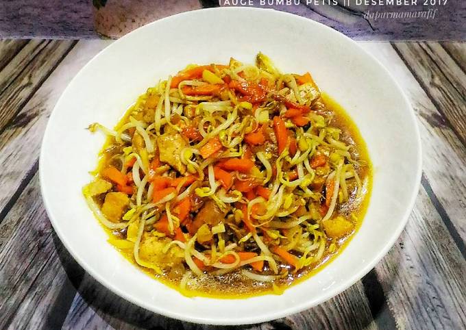 Resep Tauge bumbu petis Anti Gagal