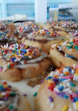 A picture of Basic Cinnamon Rolls (Added Sprinkles).