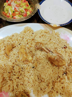 A picture of Hyderabadi Chicken Pulao.
