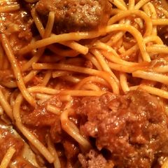 Spaghetti and Meat Squares A picture of Spaghetti and Meat Squares.