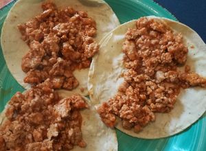 Una foto de Tacos de carne molida