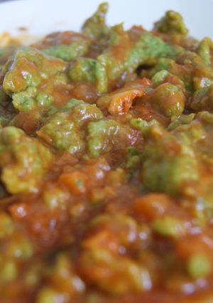Una foto de Malfattis de espinaca light con salsa de tomates