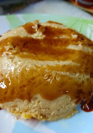 Una foto de Flan individual de arroz con leche en microondas 🍮