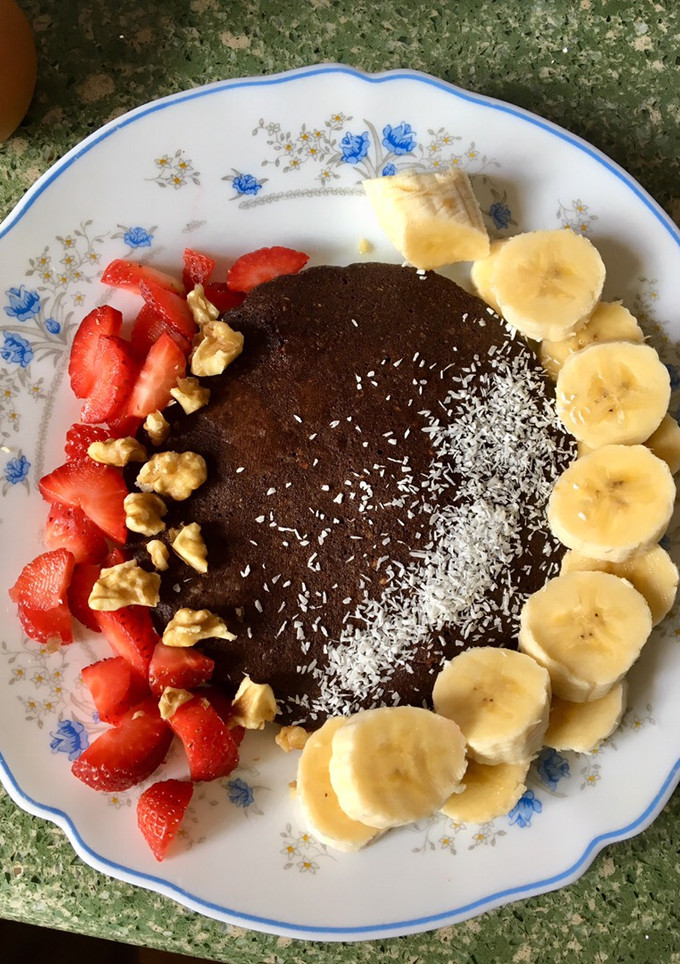 Una foto de Tortitas avena, coco y cacao