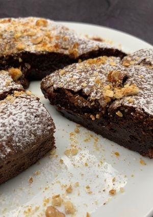 Une photo de Mi-cuit chocolat praliné