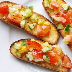 A picture of My version of Bruschetta.