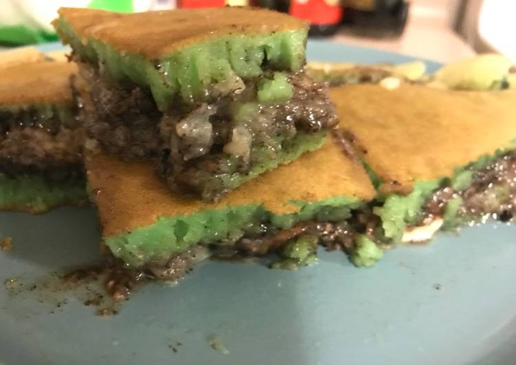 Martabak pandan milkesu (milka keju susu) teflon